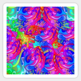 Rainbow Psychedelic Colorful Swirl Pattern Sticker